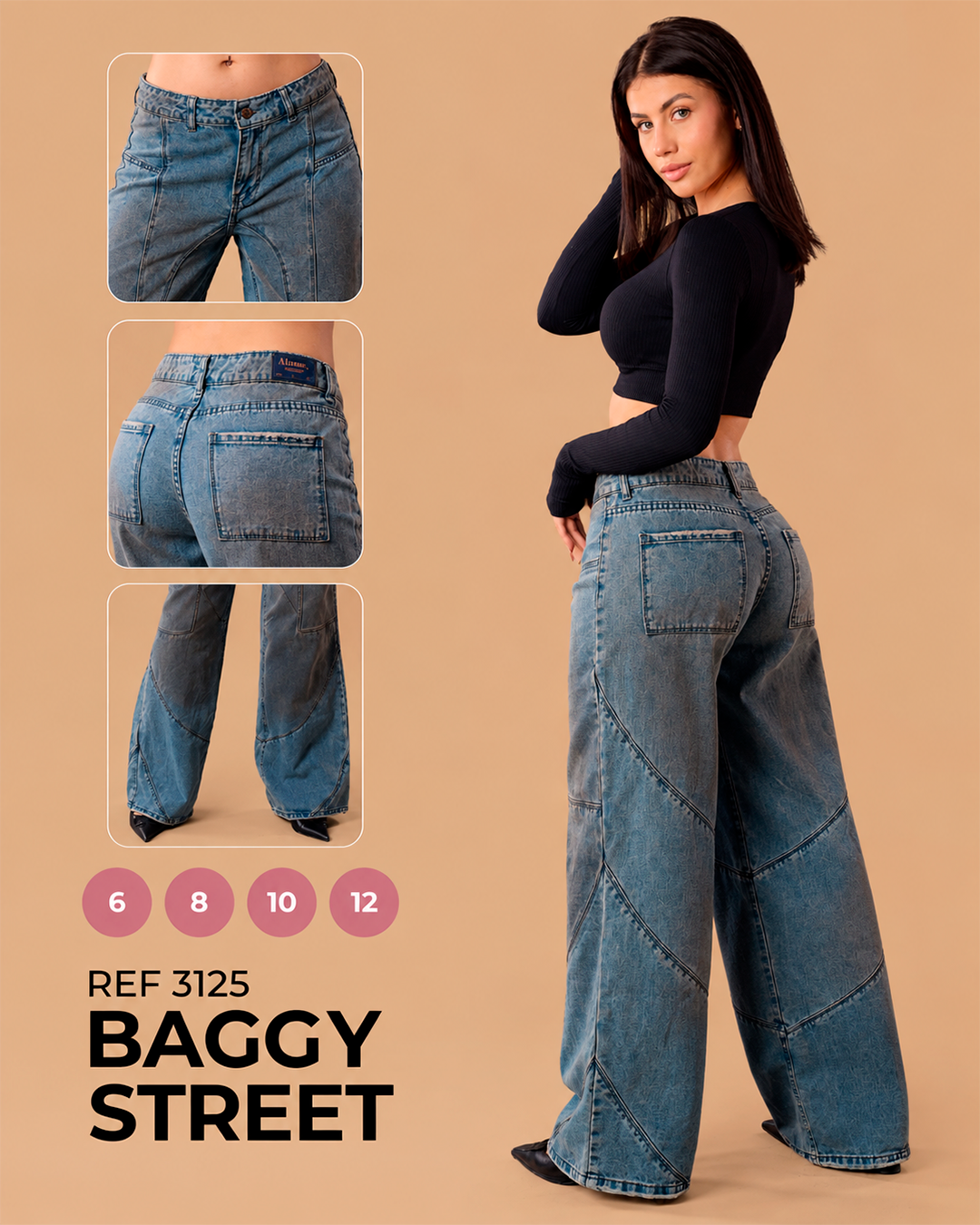 Baggy Tiro Bajo Lavado Vintage Ref 3125