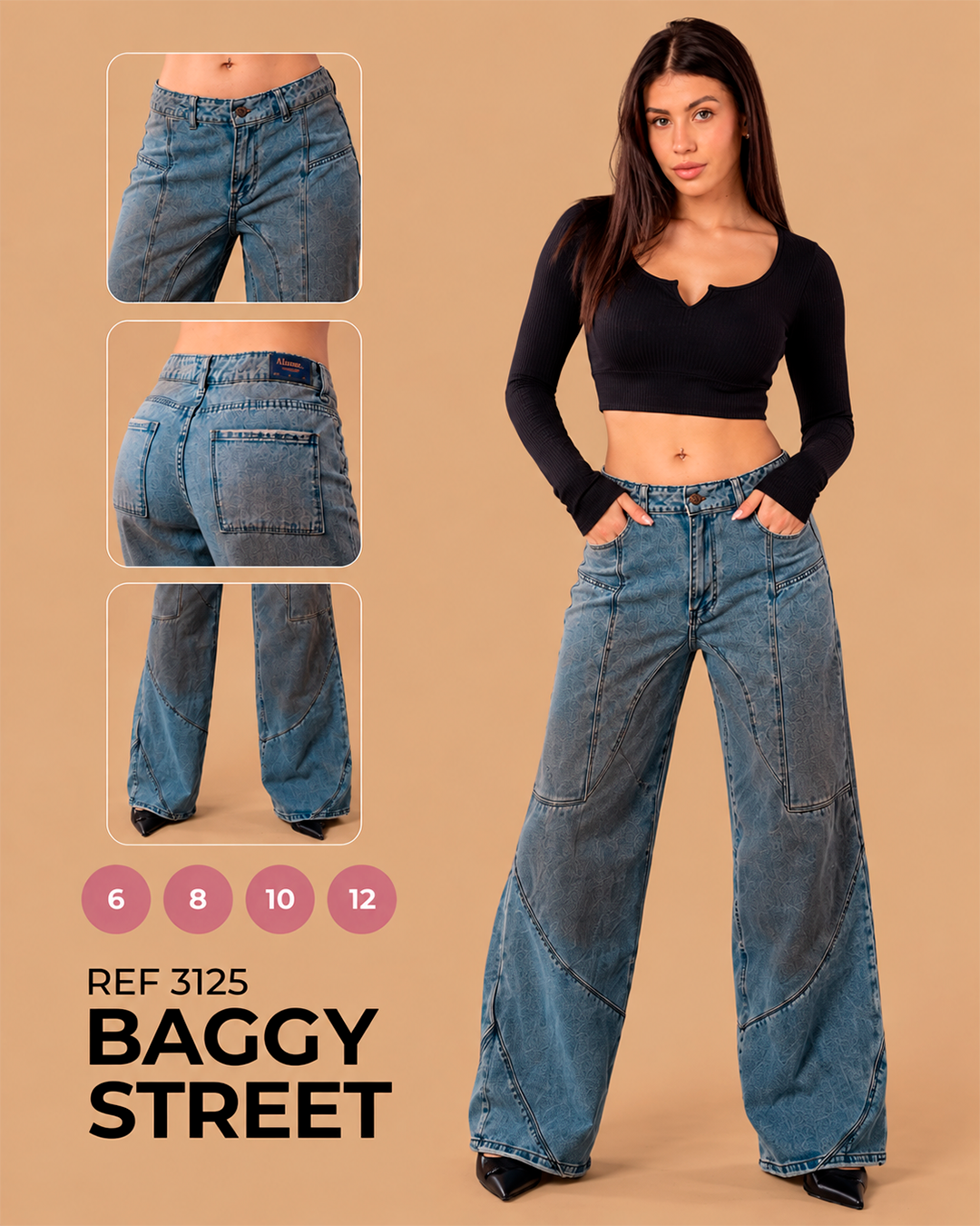 Baggy Tiro Bajo Lavado Vintage Ref 3125