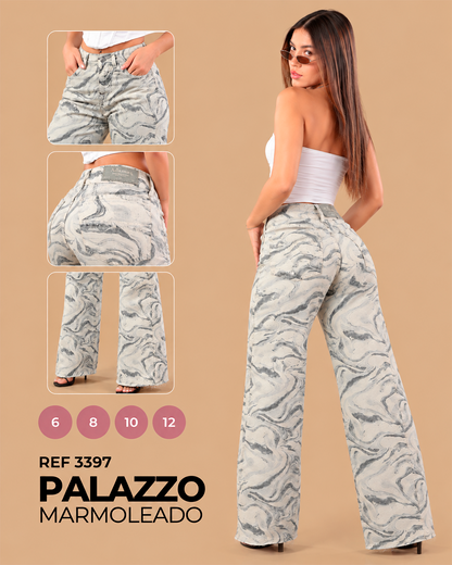 Palazzo Marmoleado Estampado Tiro Alto Ref 3397