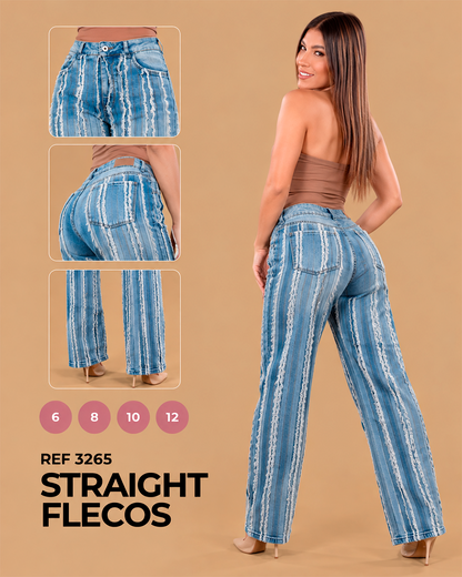 Straight con Flecos Deshilachados Ref 3265
