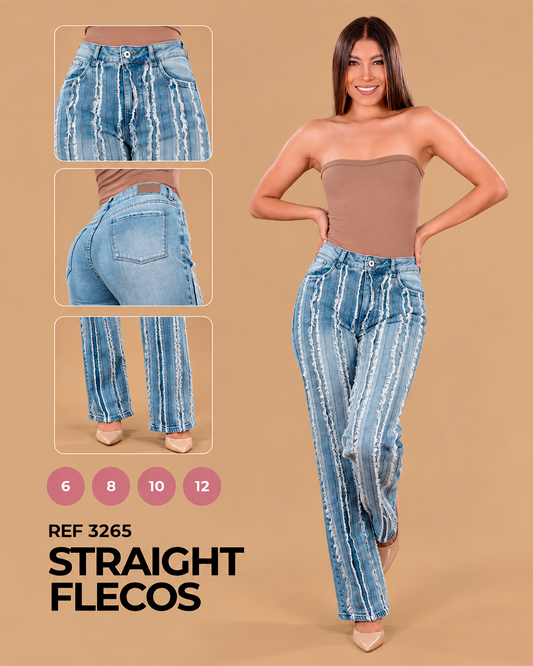 Straight con Flecos Deshilachados Ref 3265
