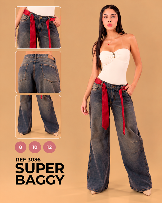 Super Baggy Tiro Bajo Lavado Vintage Ref 3036
