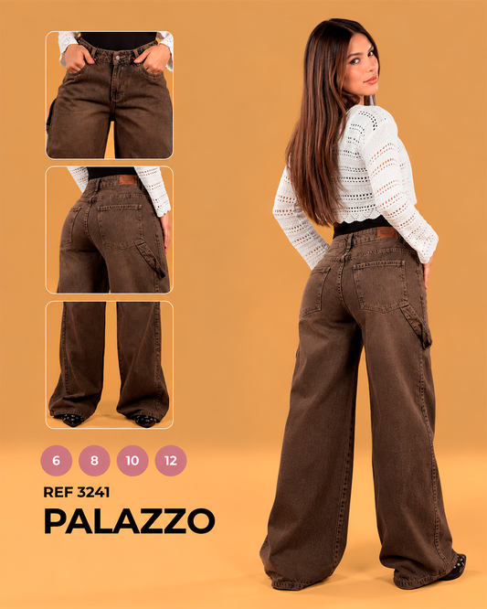 Palazzo Café Chocolate con Lavado Desgastado