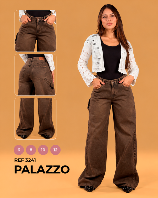 Palazzo Café Chocolate con Lavado Desgastado