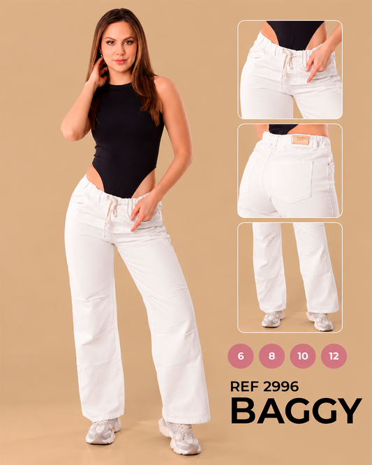 Jean Baggy Blanco — Ref 2996